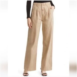 PISTOLA Ellery High Waist Wide Leg Trouser Pant Tan Khaki Size 31‎ Petite New